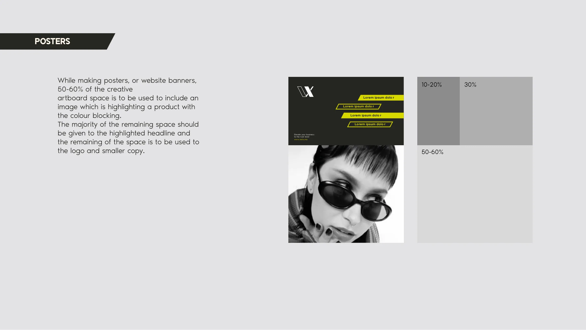 Brand guide — poster and banner proportions